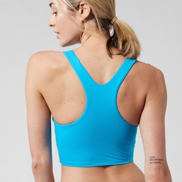 NWT Conscious Crop Bikini Top Santorini Blue D-DD L - Picture 4 of 6